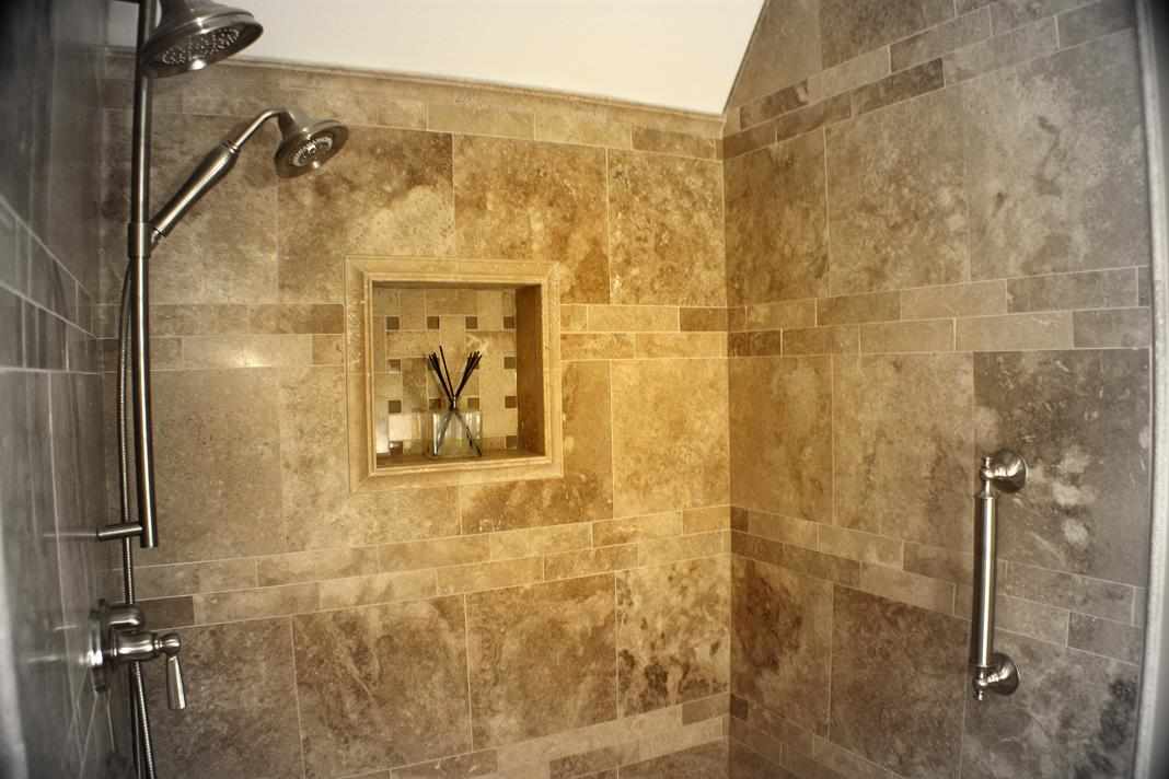 Travertine Shower Tile Installation Naperville - JW Construction & Design Studio Services