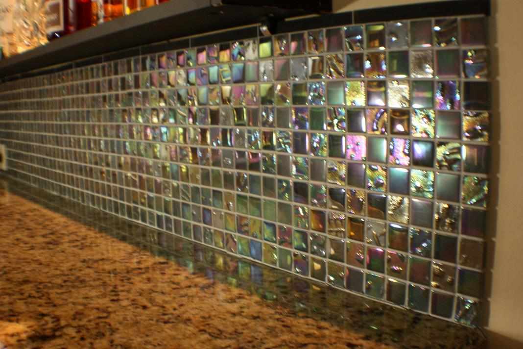 Glass Mosaic Tiles Closeup - JW Construction & Design Studio Services