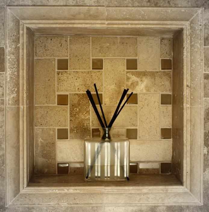 Shower Inset with Mosaic Tile Installation Chicago - JW Construction & Design Studio Services