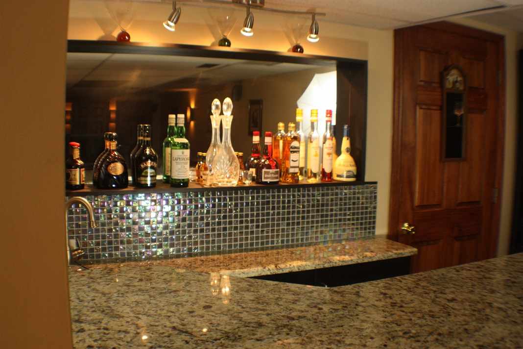 Basement Bar Addition Naperville - Basement Electrical Chicago - JW Construction & Design Studio Services